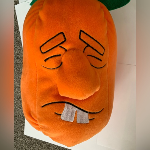 Vintage 1988 Chrisha Playful Plush Jack O Lantern Pumpkin Halloween - Picture 2 of 5